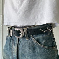 Black Star Studded Western Cowboy Belt