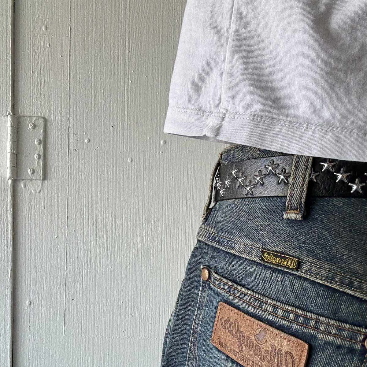 Black Star Studded Western Cowboy Belt