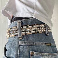 Khaki Leopard Print Fur Belt