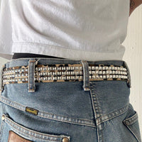 Khaki Leopard Print Fur Belt