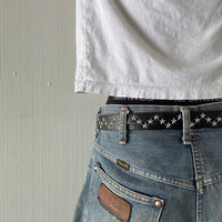 Black Star Studded Western Cowboy Belt