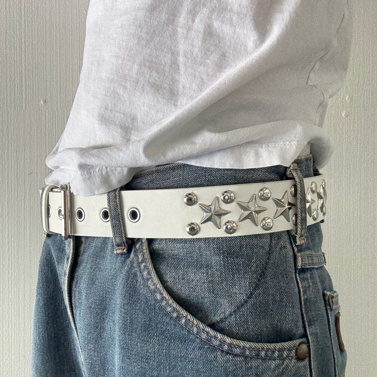 White Star And Round Studded Belt