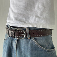Brown Double Rivet Belt