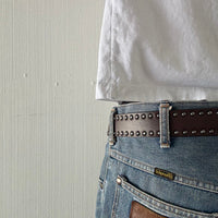 Brown Double Rivet Belt