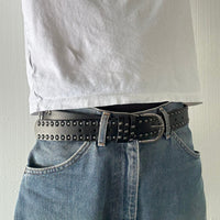 Black Double Rivet Belt