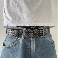 Black Multiple Rivet Punk Belt