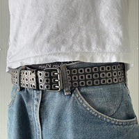 Black Multiple Rivet Punk Belt