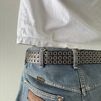 Black Multiple Rivet Punk Belt