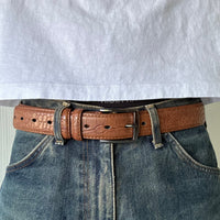 Tan Crocodile Print Belt