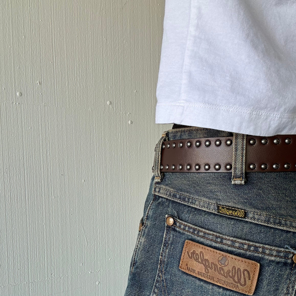Brown Double Rivet Belt
