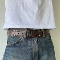 Brown Double Rivet Belt