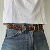 Brown Classic Leopard Print Belt