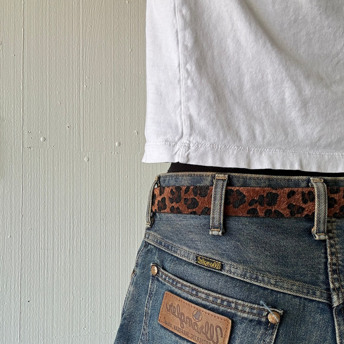 Brown Classic Leopard Print Belt