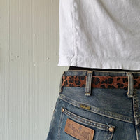 Brown Classic Leopard Print Belt