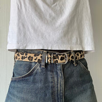 Tan Classic Leopard Print Belt