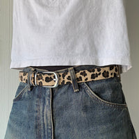 Tan Classic Leopard Print Belt