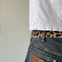 Tan Classic Leopard Print Belt