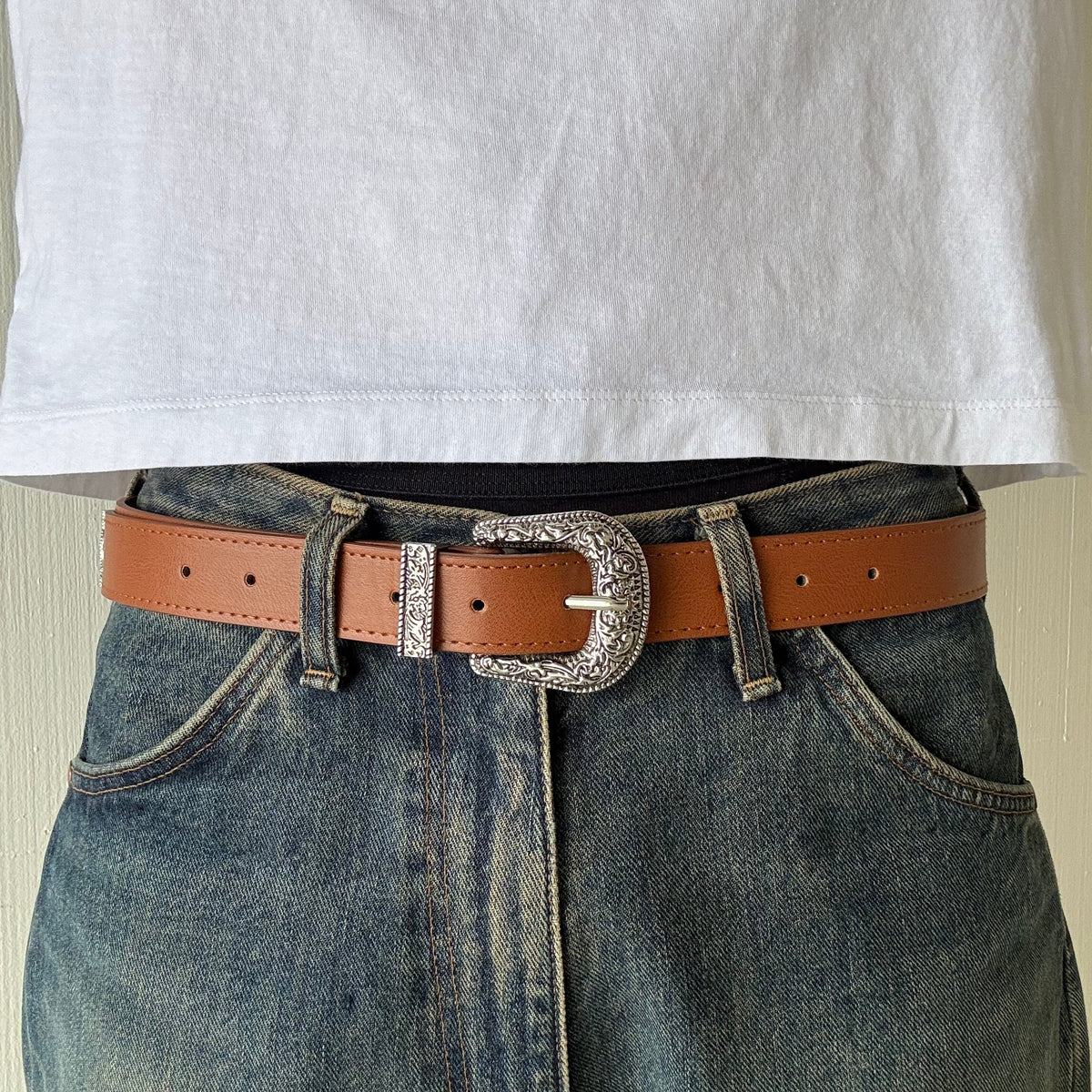 Tan Western Belt