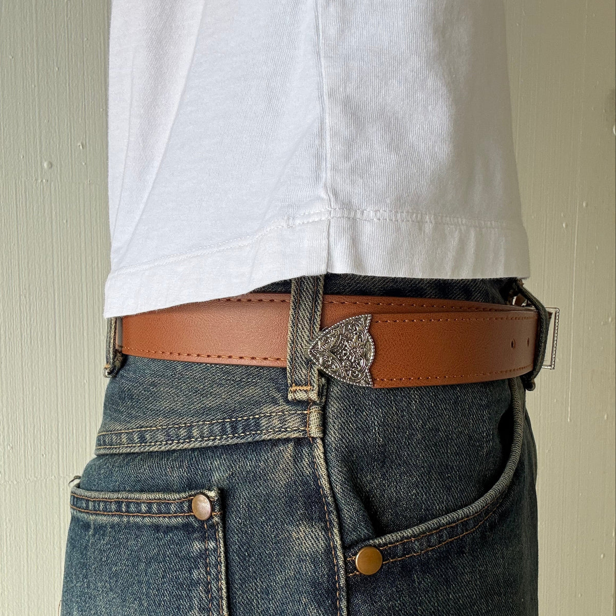 Tan Western Belt