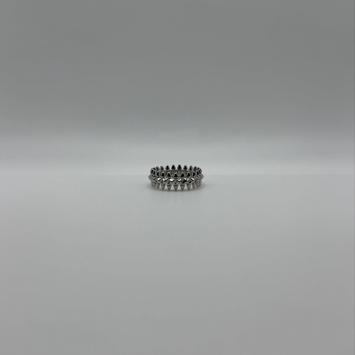 Silver Spiked Ring