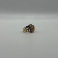 Gold Virgin Mary Crystal Ring