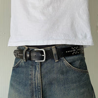 Black Studded Western Belt