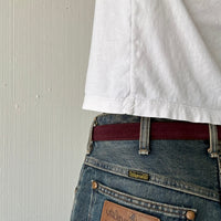 Burgundy Suede Classic Skinny Belt
