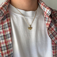 Gold Cherub Angel Pendant Necklace