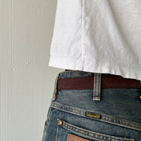 Dark Brown Suede Classic Skinny Belt