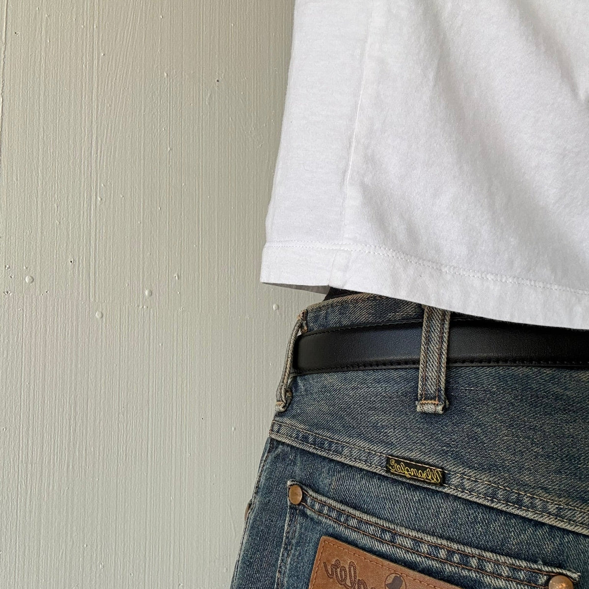 Black Classic Skinny Belt