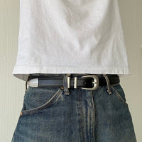 Black Classic Skinny Belt