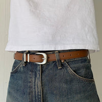 Brown Classic Skinny Belt