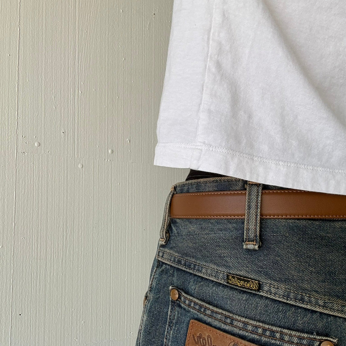 Brown Classic Skinny Belt