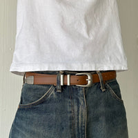 Brown Classic Skinny Belt
