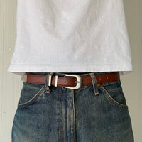 Dark Brown Classic Skinny Belt