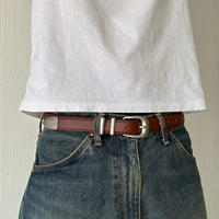 Dark Brown Classic Skinny Belt
