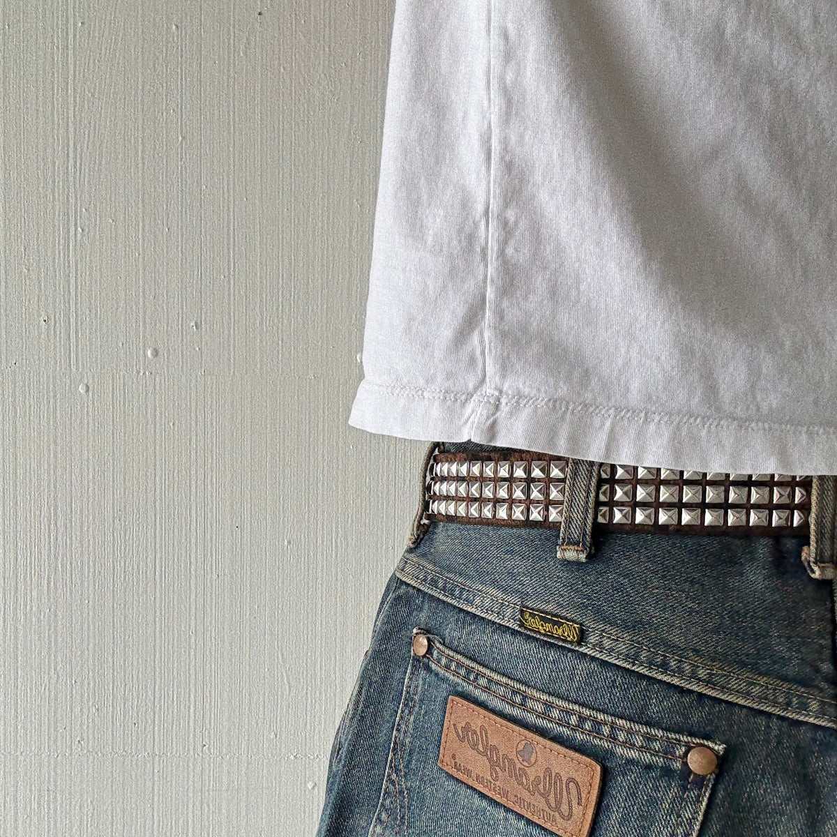 Dark Brown Leopard Print Fur Belt