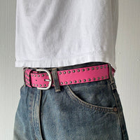 Pink Double Rivet Belt